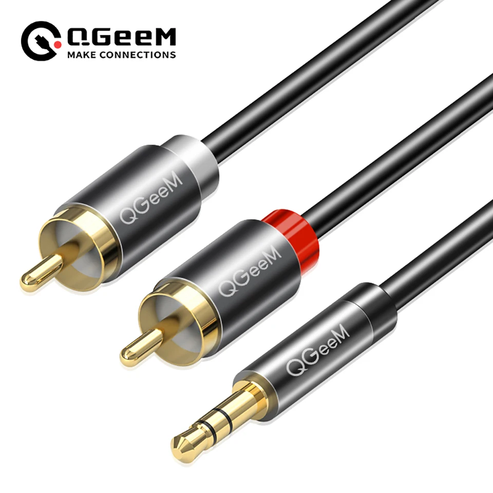 Home Cinema Solution - Кабель QGeeM RCA 2RCA на 3.5