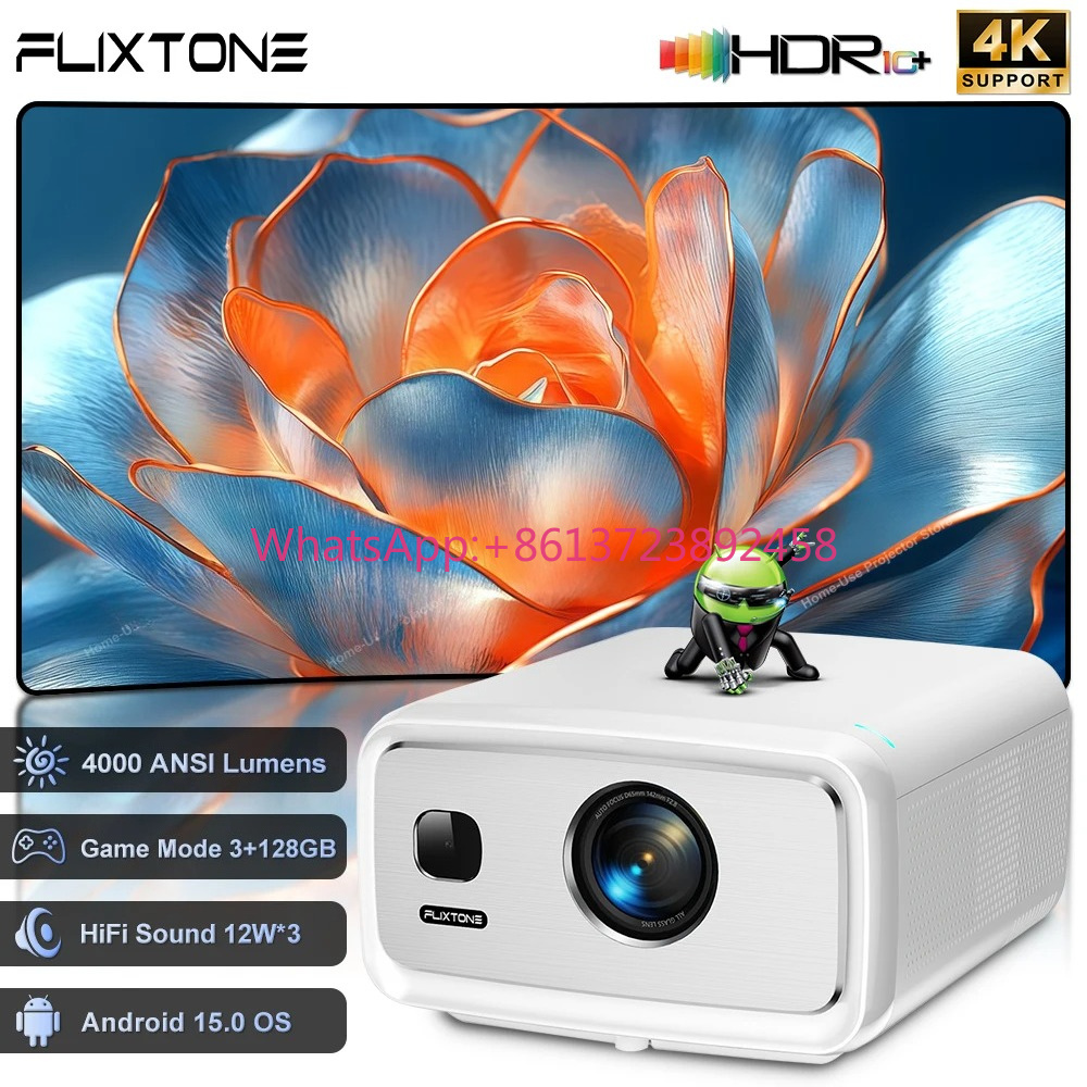 Home Cinema Movies - Проектор FlixTone D10S 4000 ANSI Full