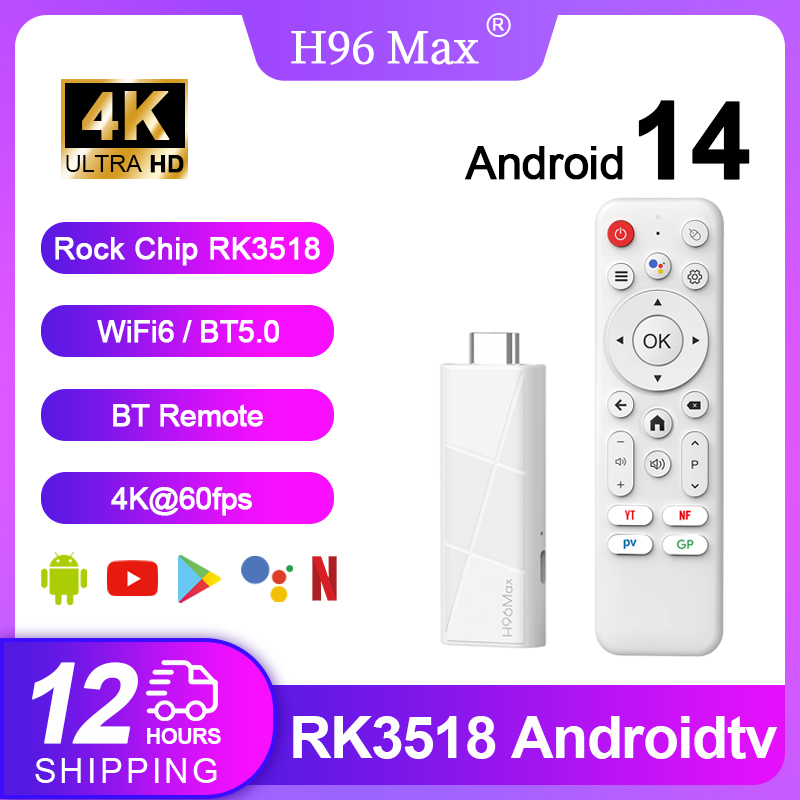 Home Cinema Google - H96 MAX RK3518 Android14 Смарт-мини ТВ-стик