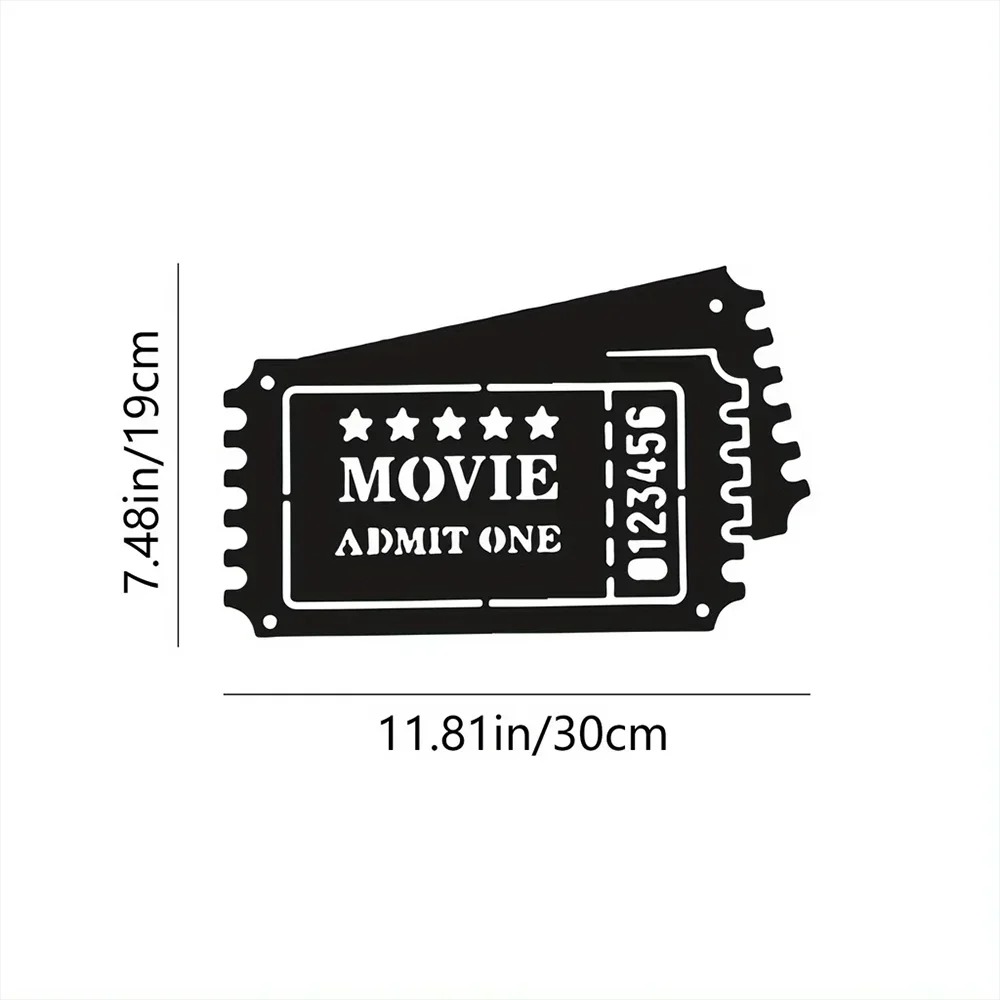 Home Cinema Movies - Металлическая настенная скульптура CIFBUY в виде