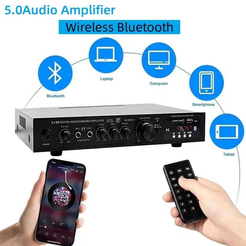 Home Cinema Solution - AV-369BT Bluetooth 5,1 звуковой динамик AMP
