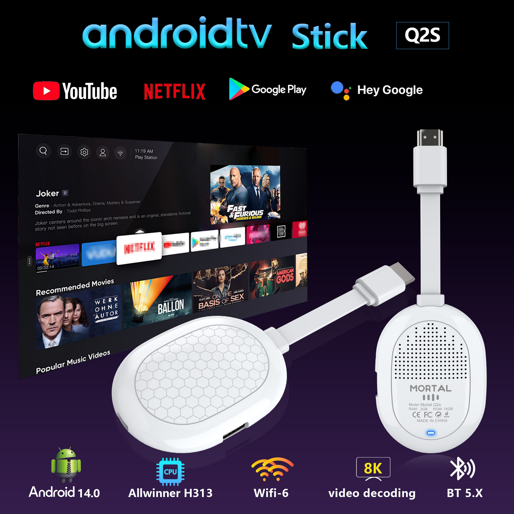 Home Cinema Google - ГОРЯЧАЯ Android 14.0 Allwinner H313 TV