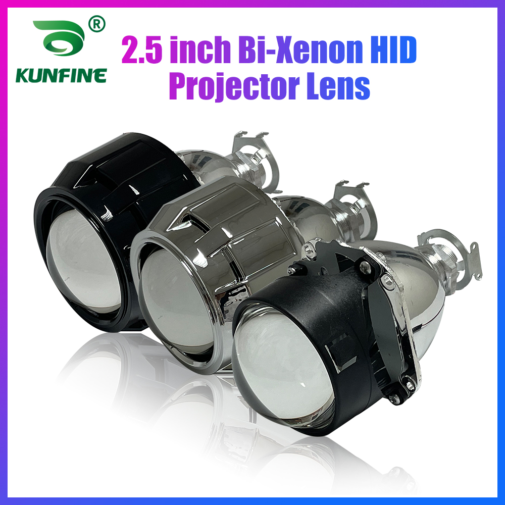 Projector Lamp Replacement - KUNFINE, 2 шт./компл., 2,5-дюймовые биксеноновые линзы-проекторы