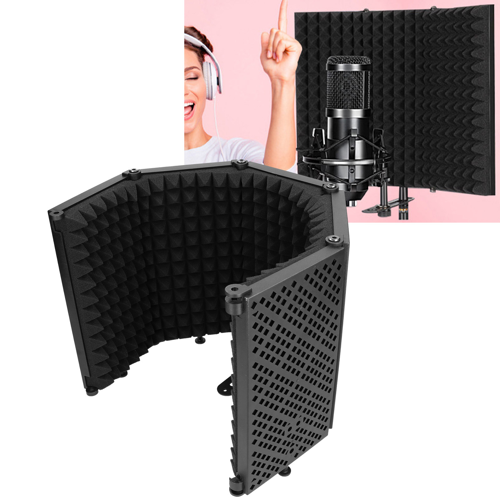 Acoustic Foam Panel - Складная акустическая кабина для микрофона с