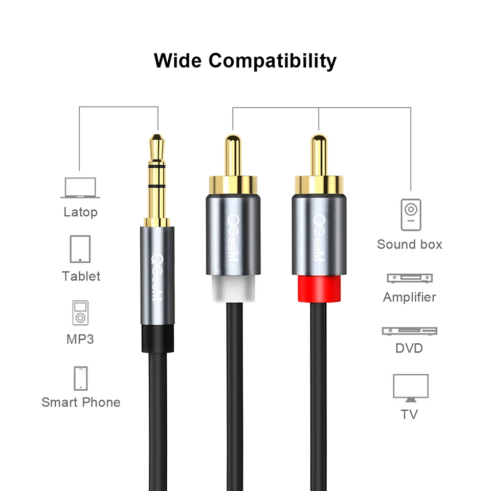Кабель QGeeM RCA 2RCA на 3.5 м – обзор и цена Home Cinema Solution
