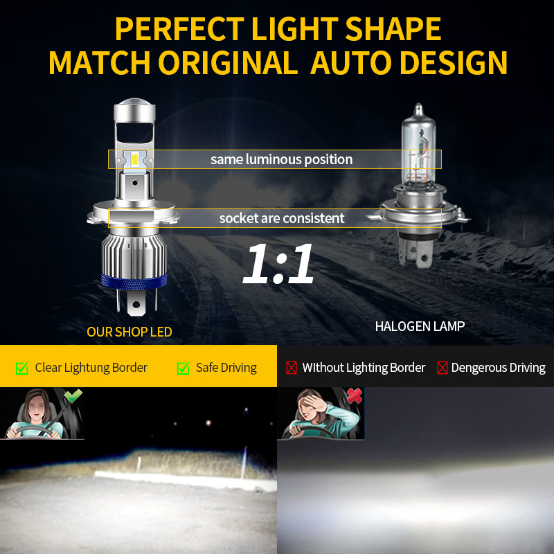 H4 HS1 Светодиодные лампы для  – обзор и цена Projector Lamp Replacement
