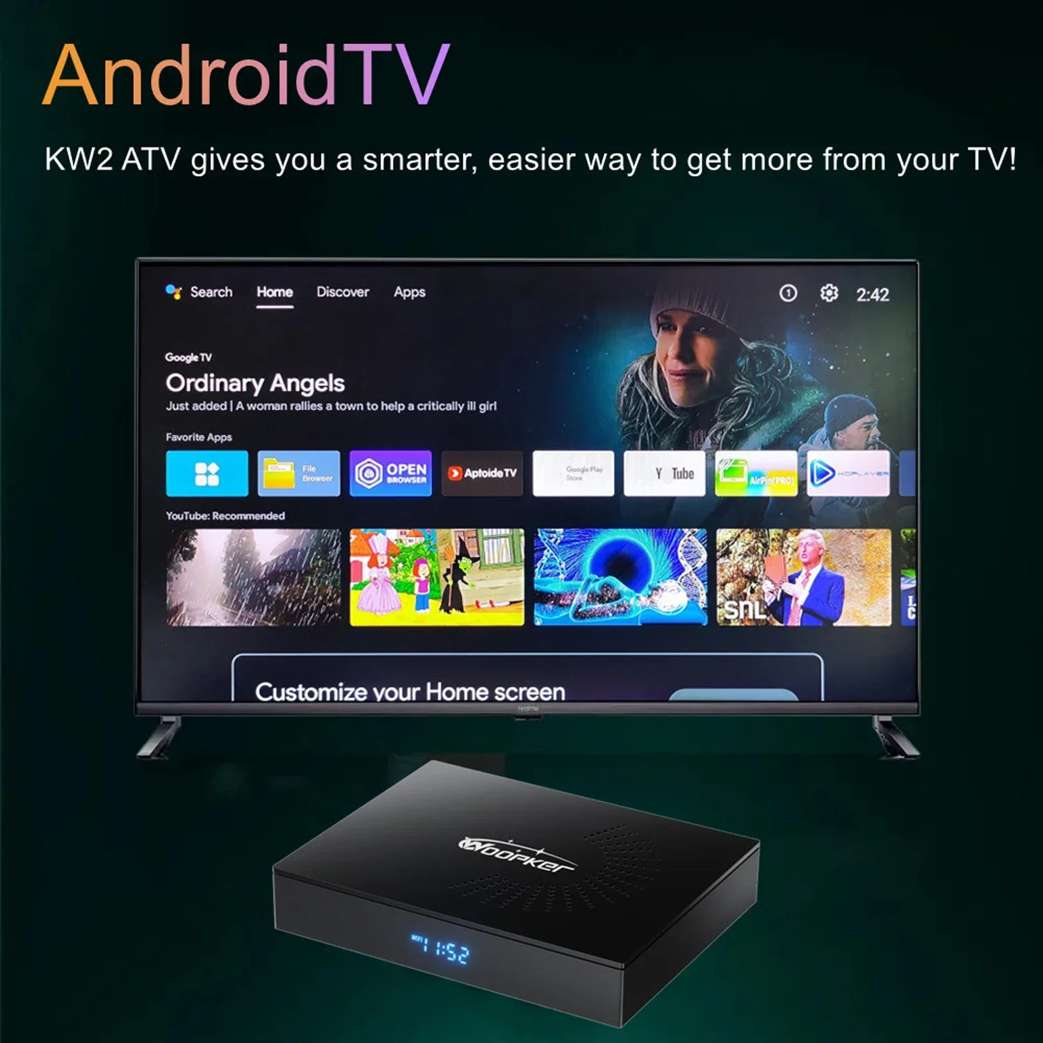 Woopker KW2 Android 14 TV Box  – обзор и цена Home Cinema Google