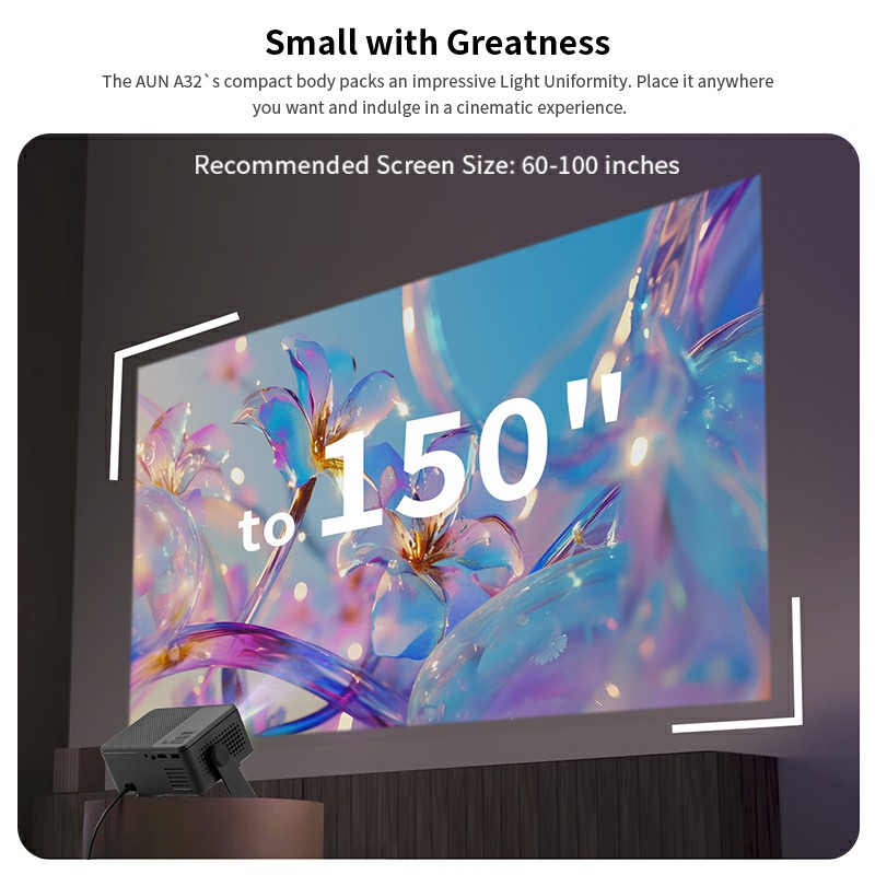 AUN A32 Pro Android 13 Проекто – обзор и цена Home Cinema Movies