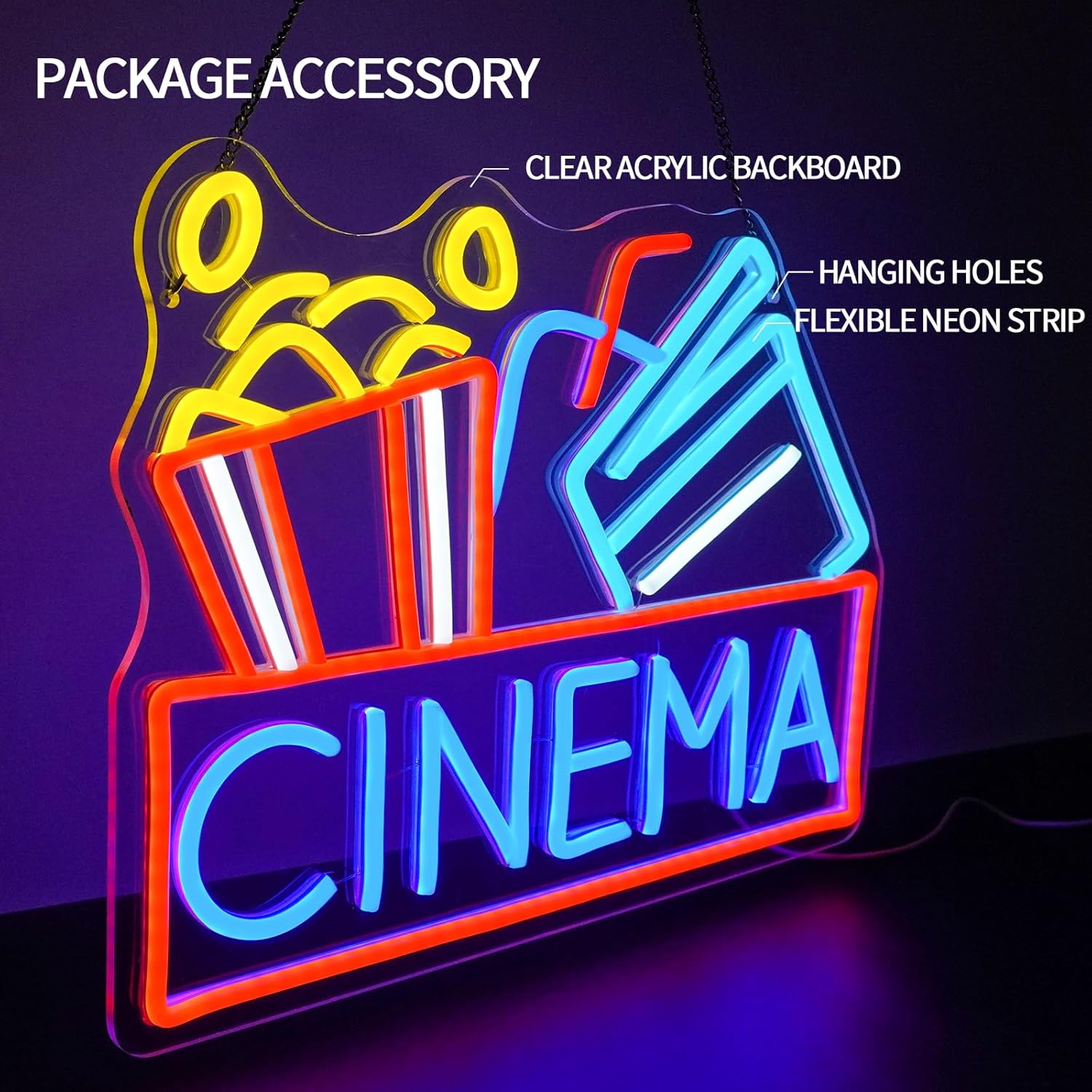 Кино Неоновая вывеска с питани – обзор и цена Home Cinema Movies